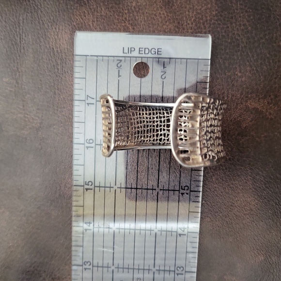 Silpada 925 Sterling Silver Cuff Bracelet Mesh Design - Picture 8 of 9